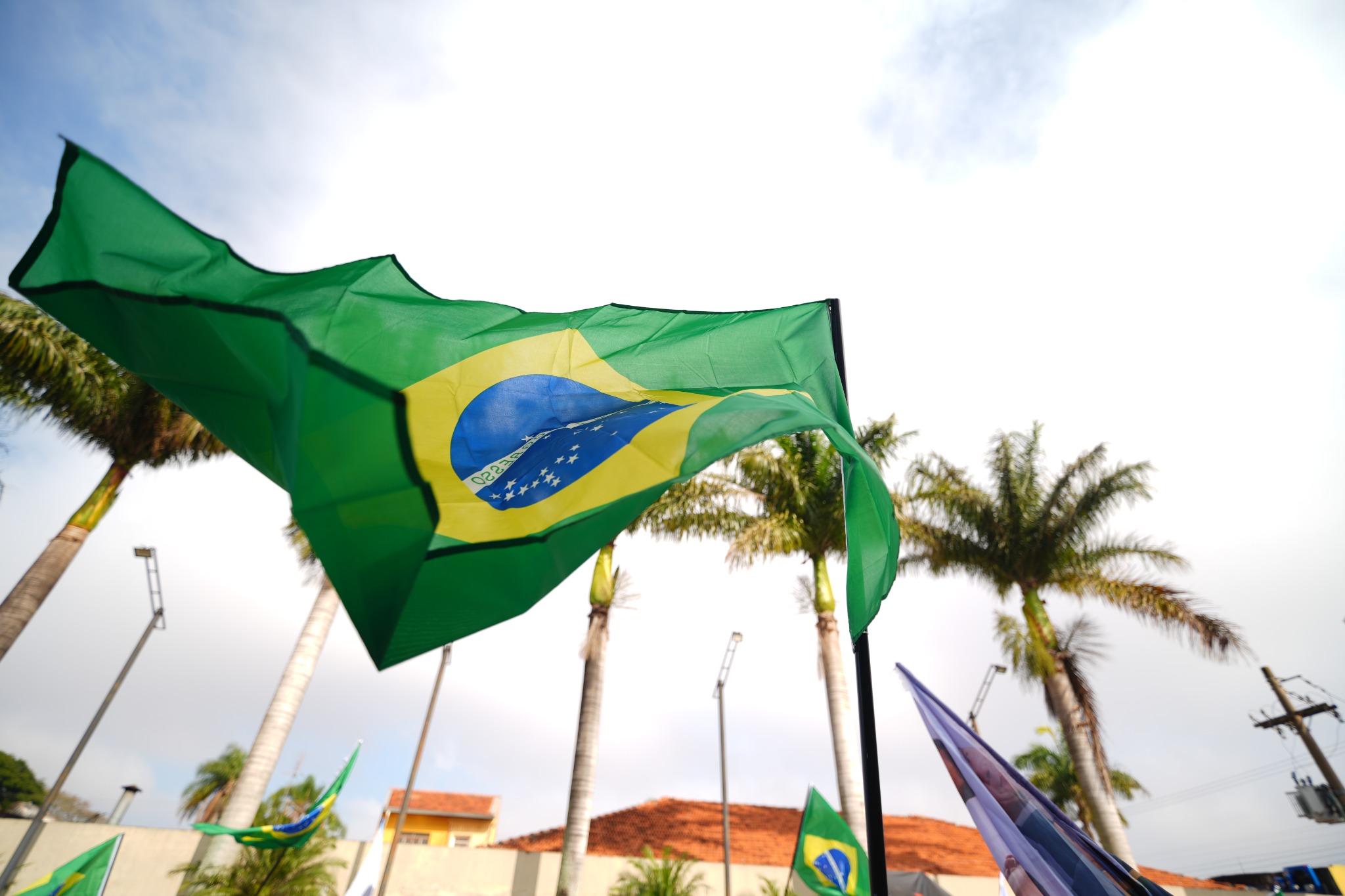Bandeira do Brasil em evento público